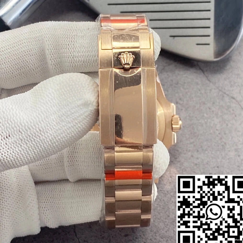 Rose GM 126715CHNR-0001 Master GMT Factory II Gold Dial Rolex Black 0906